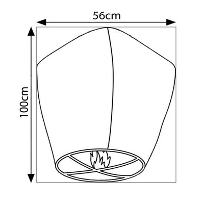 Chinese Sky Lanterns - Memorial (Pack of 10)
