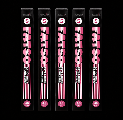 Fatso Extra Thick Sparklers (5 Packs of 5)