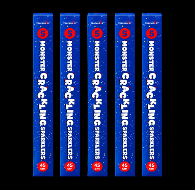 Monster Crackling Sparklers (5 Packs of 5)